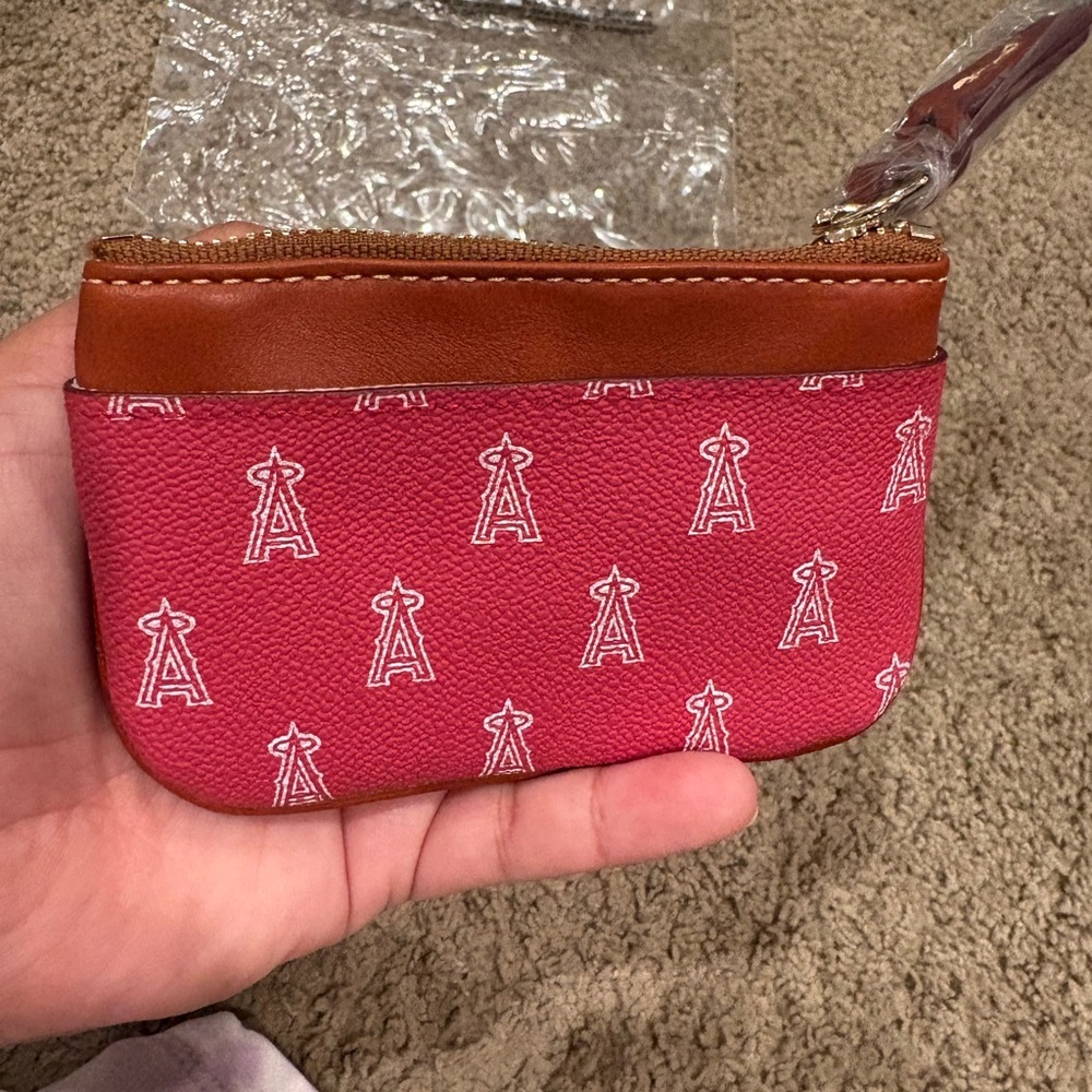 Dooney and Bourke Los Angeles Angels Coin Purse NWOT Leather - Picture 5 of 8